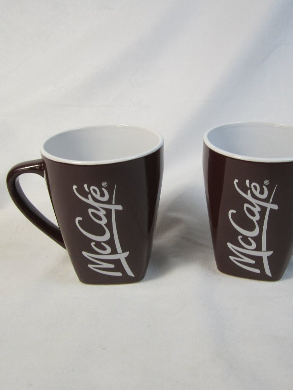 McDonalds McCafe Brown Coffee Cups Mugs Lot of 2 Mugs  - 2014